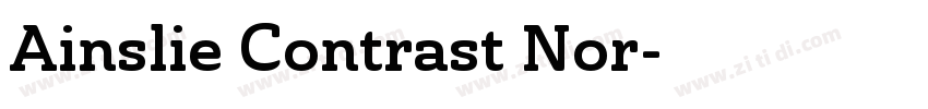 Ainslie Contrast Nor字体转换